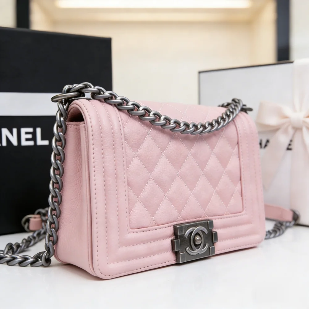 <AUTHENTIC>Chanel Medium Flap Bagin Light Pink - Picture 4 of 6
